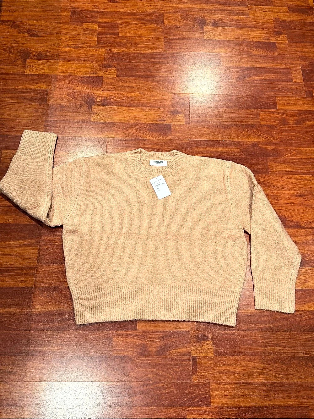 Double Zero Nordstrom Rack Crew Neck Sweater Brown Large NWT